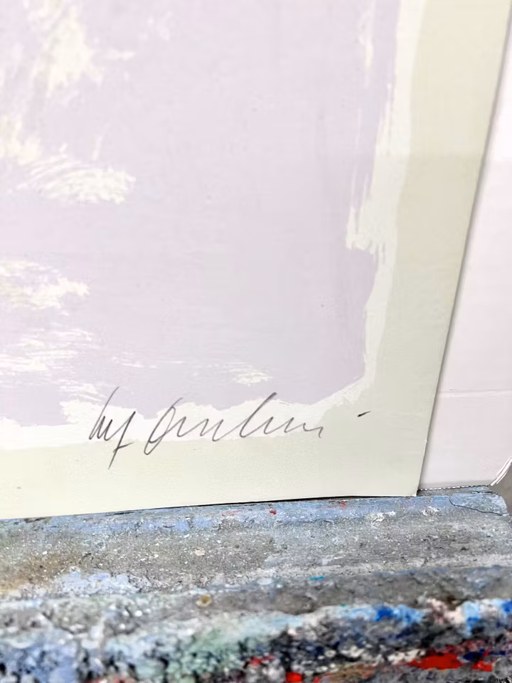 Ulf Onsberg,  färgseriegrafi, Komposition, bladstorlek 63 x 75 cm.