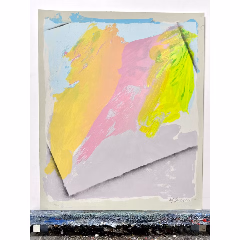 Ulf Onsberg,  färgseriegrafi, Komposition, bladstorlek 63 x 75 cm.