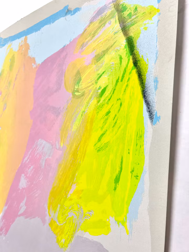 Ulf Onsberg,  färgseriegrafi, Komposition, bladstorlek 63 x 75 cm.