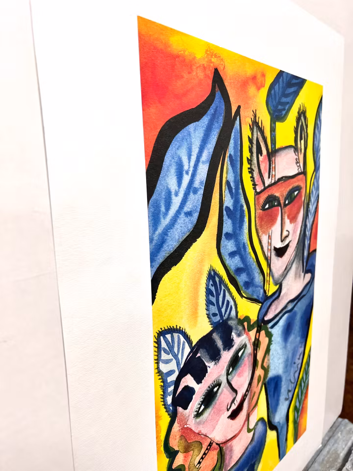 Ulrika Hydman Vallien, Kosta Boda" Litografisk affisch" 50x70 cm.