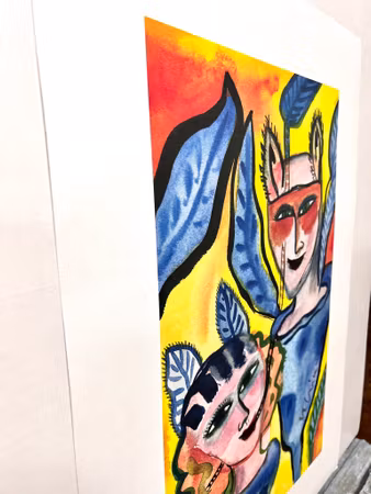 Ulrika Hydman Vallien, Kosta Boda" Litografisk affisch" 50x70 cm.