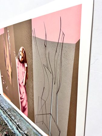 Ariel-Ben David, färglitografi, "Flicka", bladstorlek 56 x 79 cm.