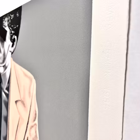 Thomas Hafström, färglitografi, "Mr X, Orange" 60 x 74 cm.