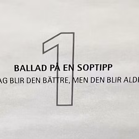 Jussi Taipaleenmäki, Litografi, "Ballad på en soptipp" 56 x 43,5 cm