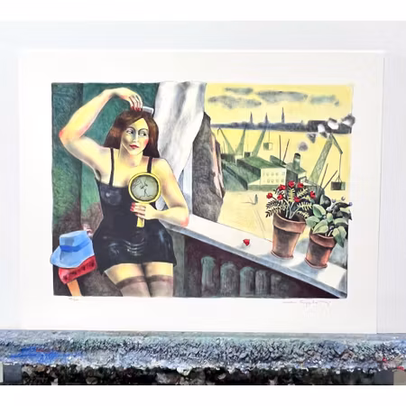 Jussi Taipaleenmäki, Litografi, "Veronica" 56 x 43,5 cm