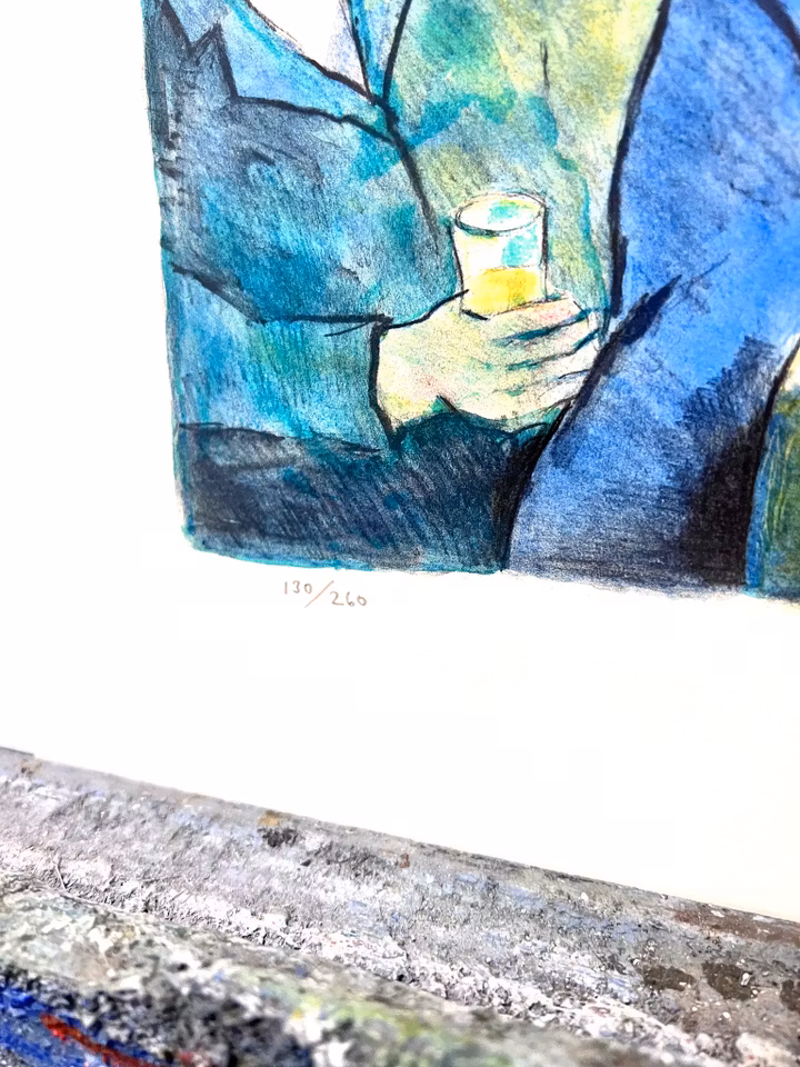 Jussi Taipaleenmäki, Litografi, "Saskia" 56 x 43,5 cm