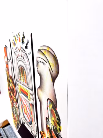 "Jukebox" färglitografi, Jörg Remé, 50x64 cm