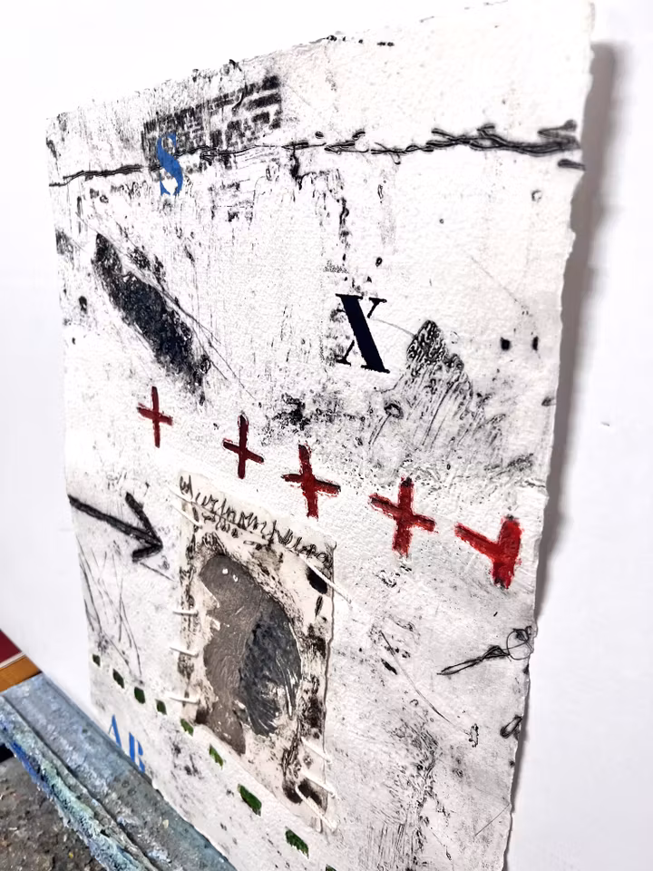 James Coignard, handkolorerad karborundumetsning. 46x56,5 cm.