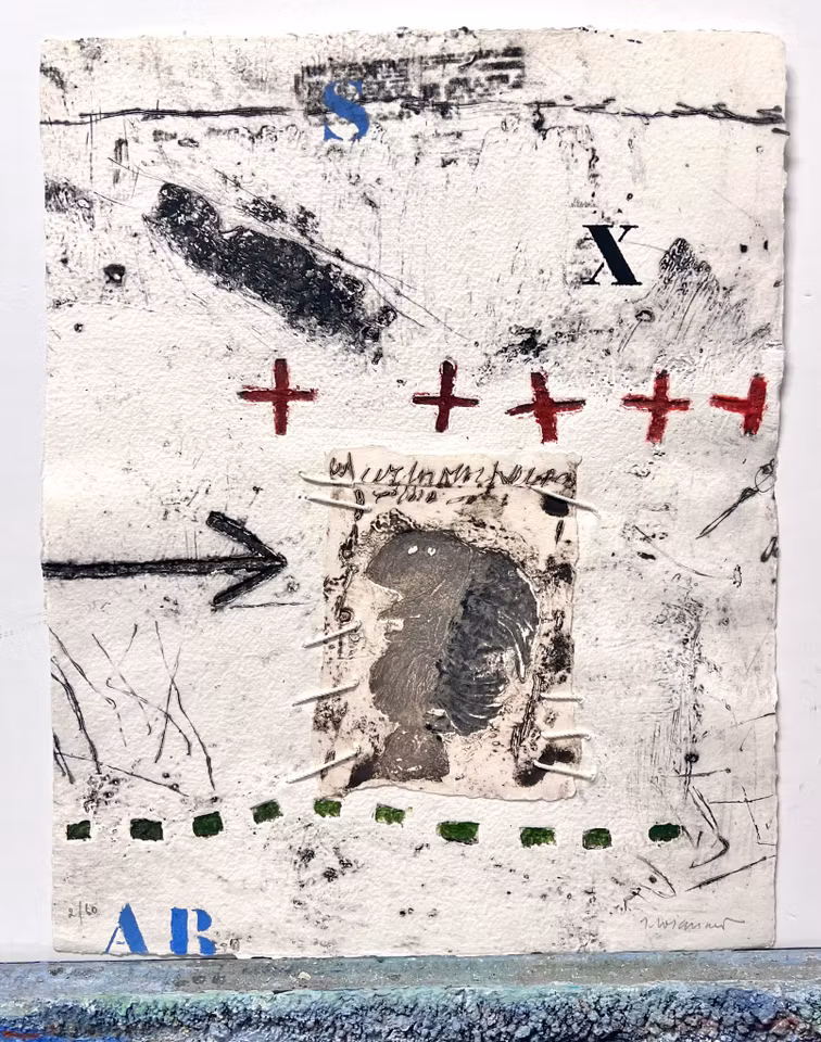 James Coignard, handkolorerad karborundumetsning. 46x56,5 cm.