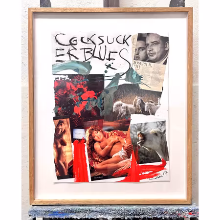 "Co*ksucker Blues" Mixed media av Ulf Lundell 69x85 cm