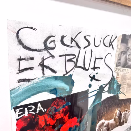 "Co*ksucker Blues" Mixed media av Ulf Lundell 69x85 cm