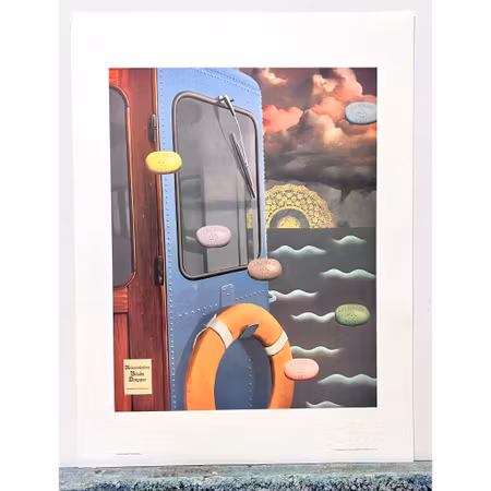 "Bäska Droppar" Reproduktion av Howard Brookes ur Marstrandssviten. 45x60 cm