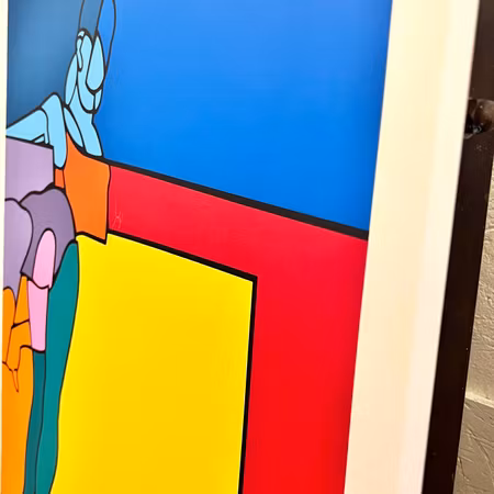 "Senza Titolo" Serigrafi av Valerio Adami. 70x95