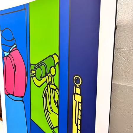 "Senza Titolo" Serigrafi av Valerio Adami. 70x95