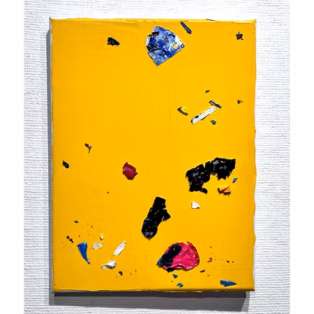 "God is a Lefthand 03". Akryl på duk av Lin Mo. 30x40 cm