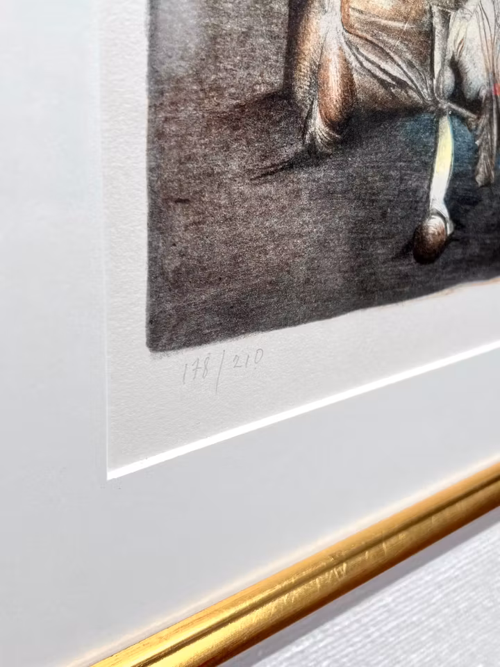 "Utan titel" Inramat litografi av Sven-Erik Johansson. 80x68 cm