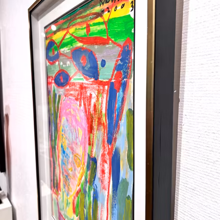 "Självporträtt" Akvarell/Pastell av Mauritz Karström. 54 x 73 cm