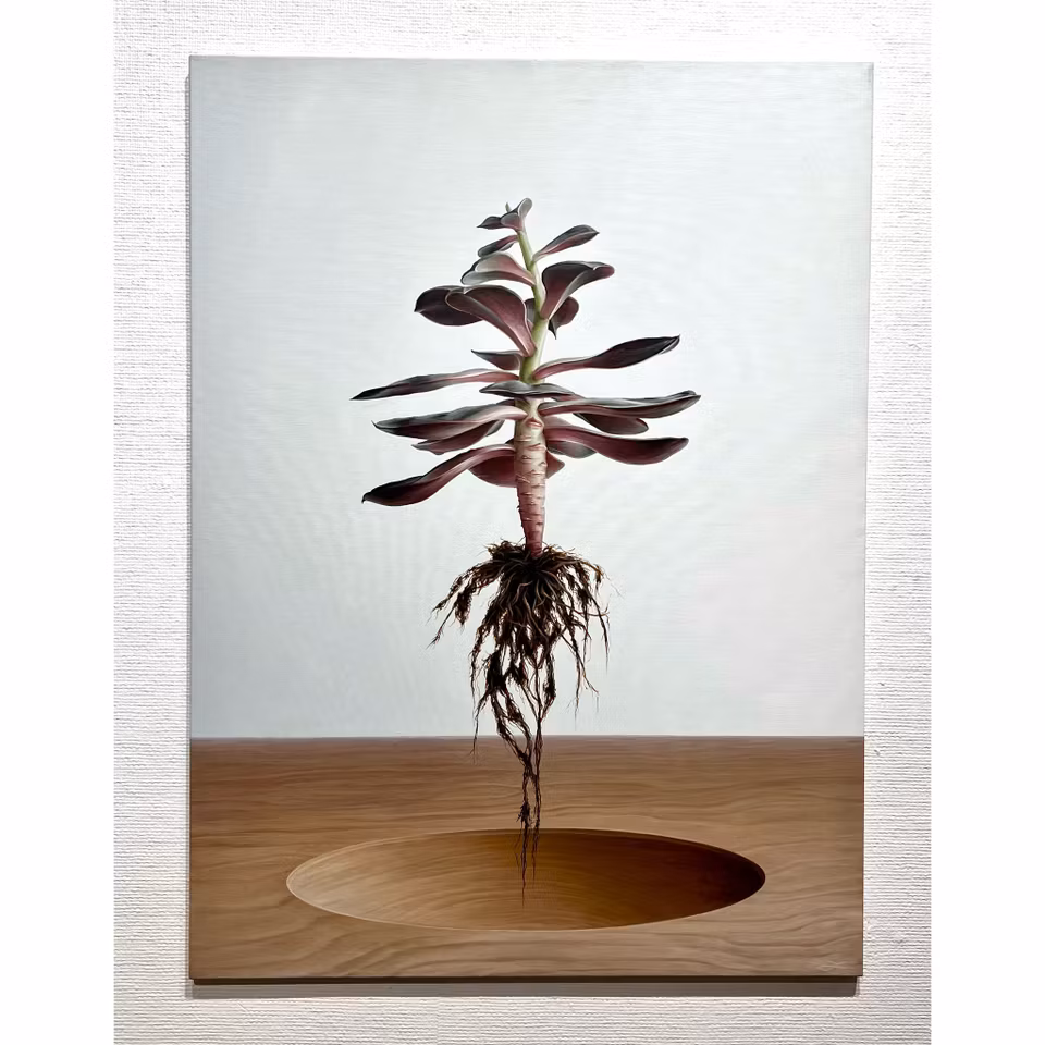 "Levitate" Akrylmålning på duk av Jonas Brodin. 70x95cm