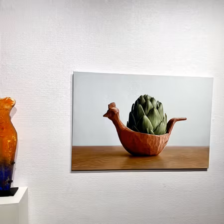 "Ingen titel" Akrylmålning på duk av Jonas Brodin. 70x105 cm