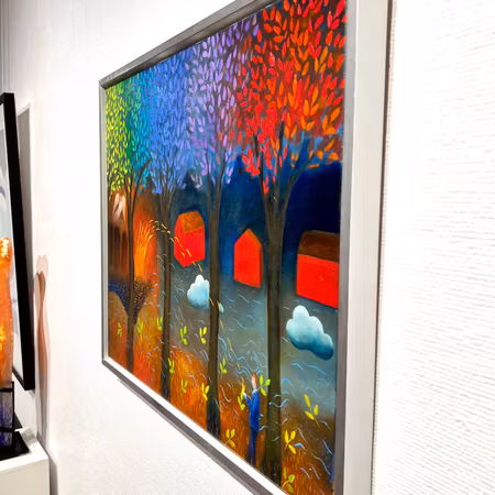 "Drömfångare" Olja på duk av Stefan W. Igelström. 64x54 cm