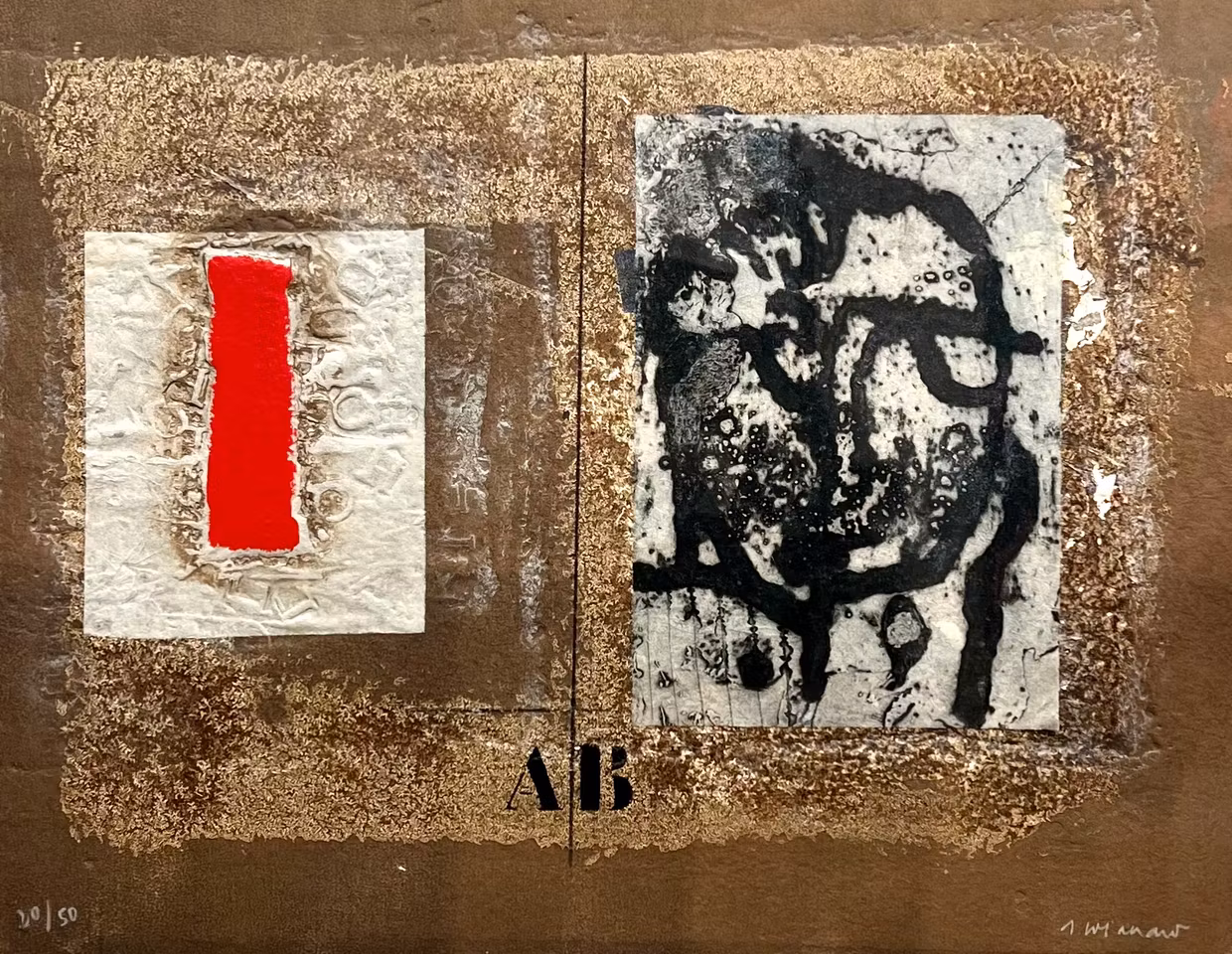 Karborundumetsning av James Coignard. Inramad, 74x62cm. nr 20/50