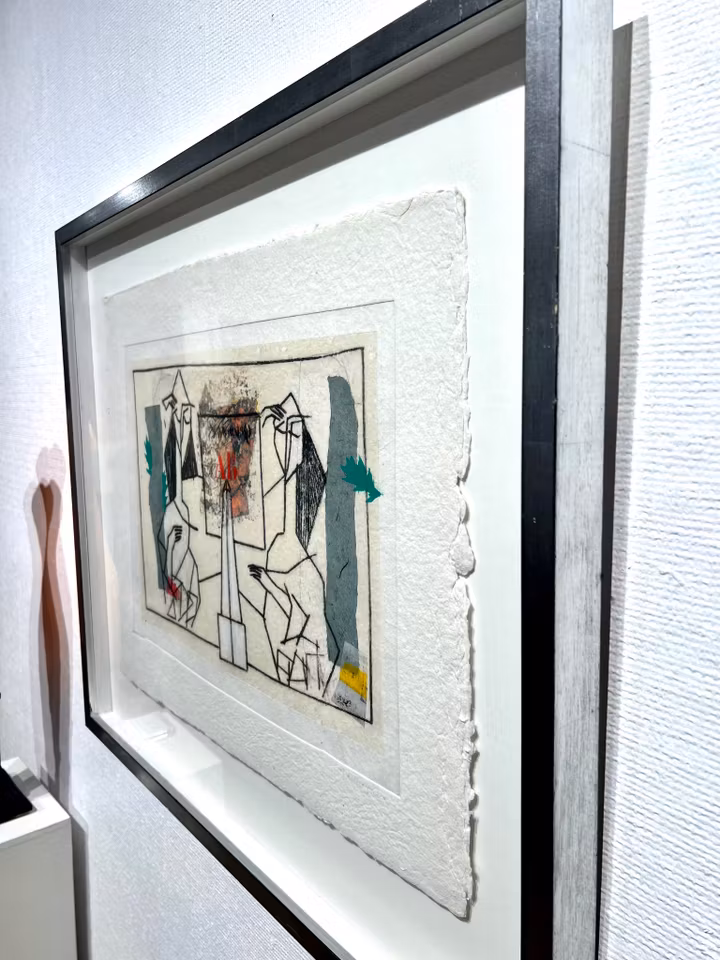 Färgetsning av James Coignard. Inramad, 74,5 x 64,5cm