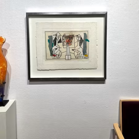 Färgetsning av James Coignard. Inramad, 74,5 x 64,5cm