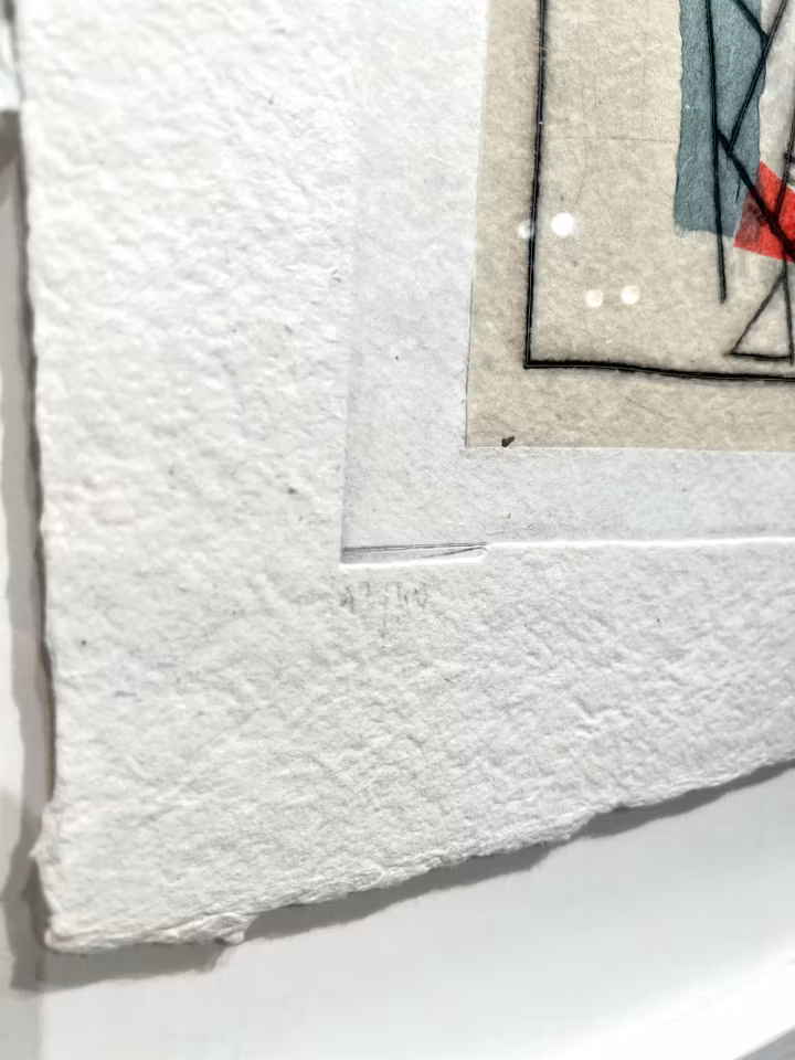 Färgetsning av James Coignard. Inramad, 74,5 x 64,5cm