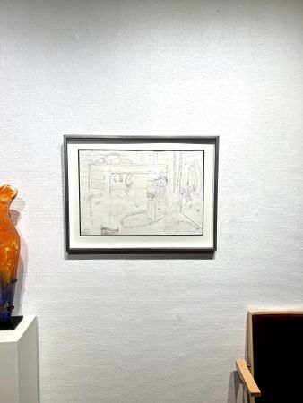 "Köksbild" Teckning av Mauritz Karström. 55x71 cm