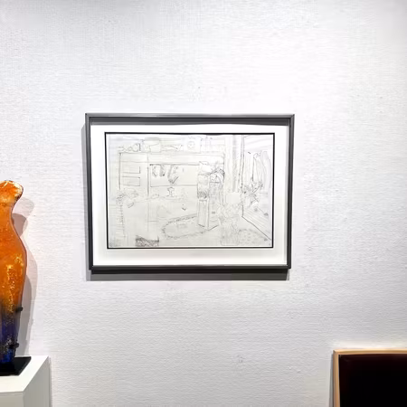 "Köksbild" Teckning av Mauritz Karström. 55x71 cm