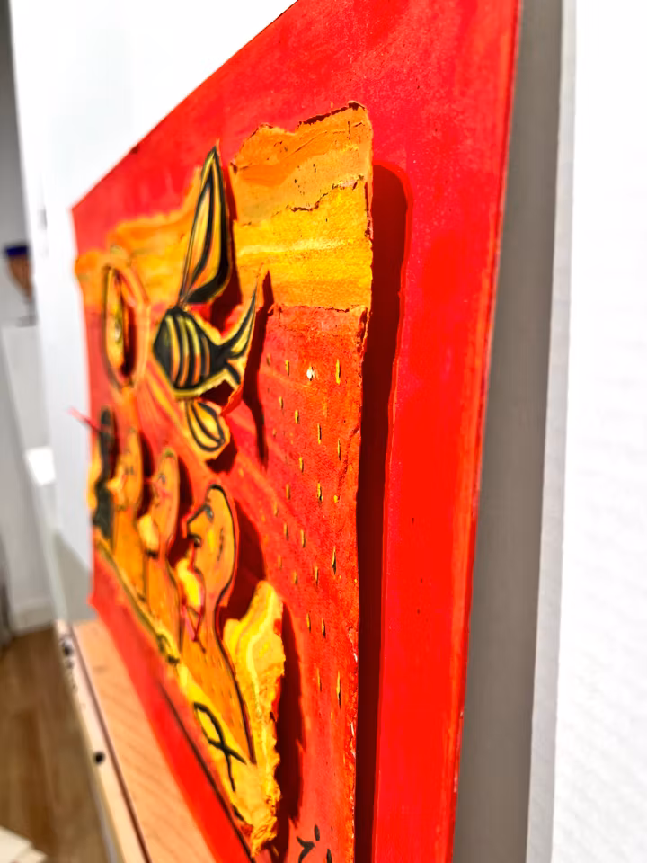 "I ljuset av sanningen" Blandteknik av Ingbritt Irene Lagerberg (ii), 58,5 x 39 cm.