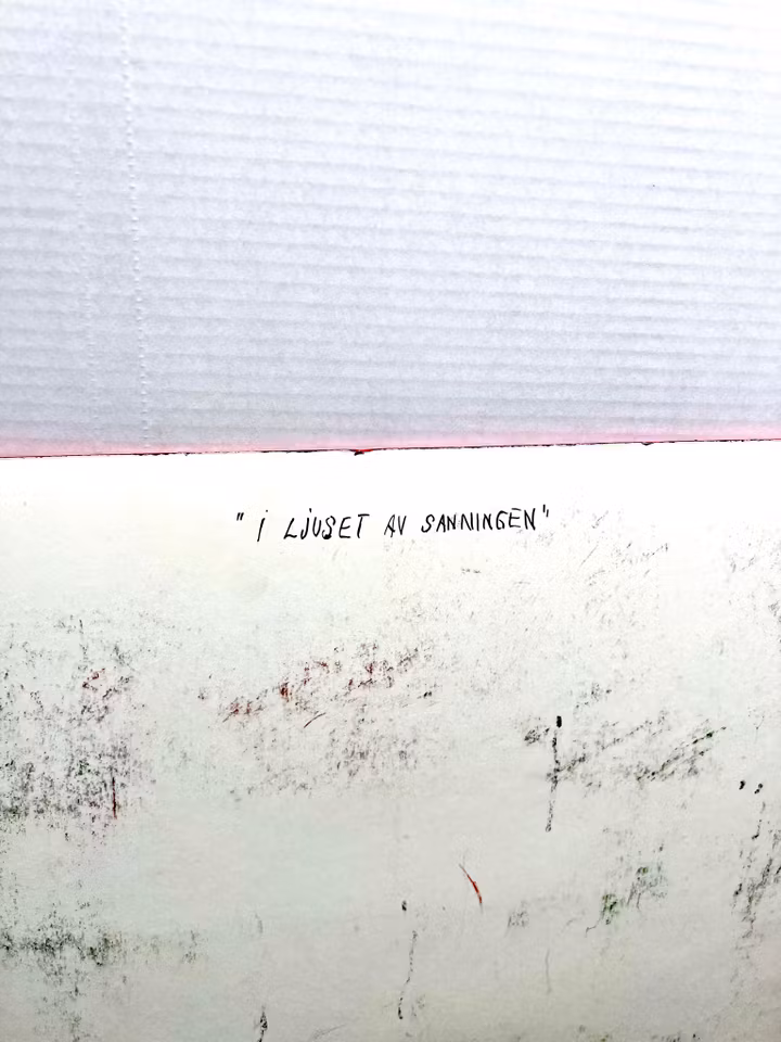 "I ljuset av sanningen" Blandteknik av Ingbritt Irene Lagerberg (ii), 58,5 x 39 cm.