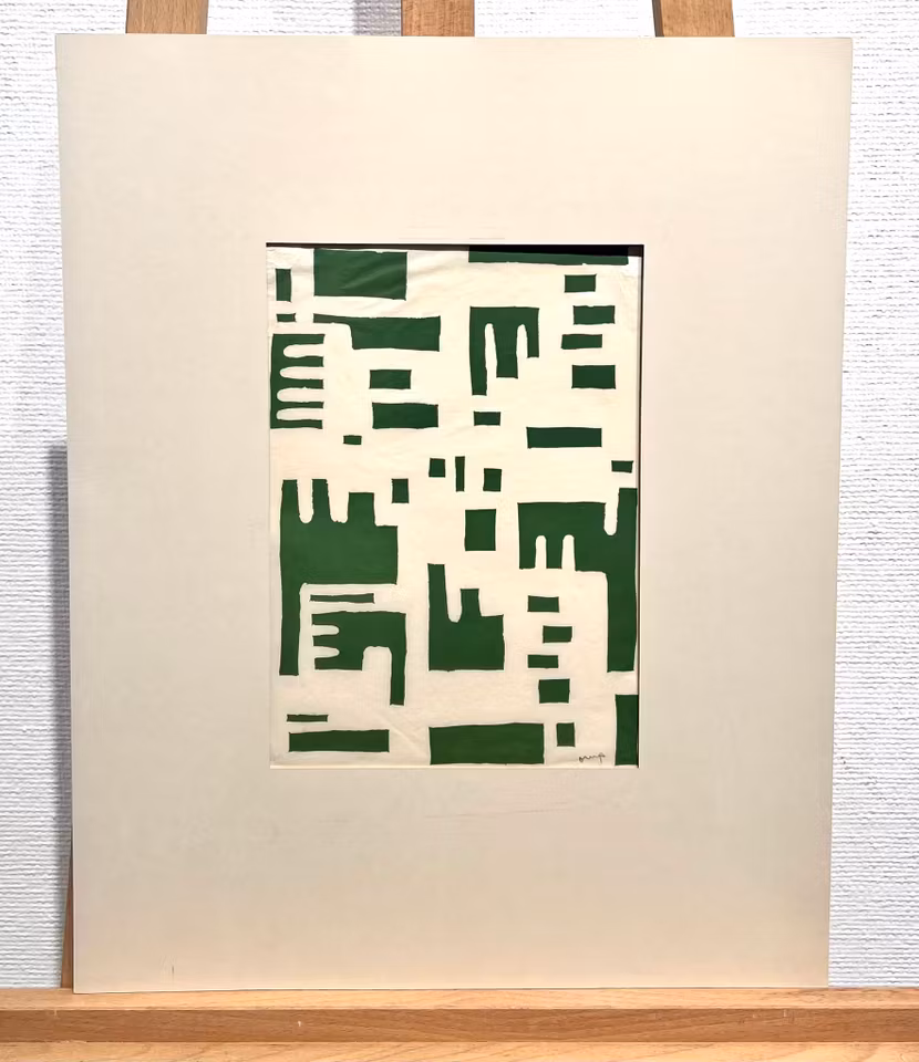 "Ingen titel" Linoleumsnitt av Bengt Orup. 40x50 cm