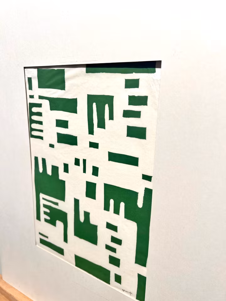 "Ingen titel" Linoleumsnitt av Bengt Orup. 40x50 cm