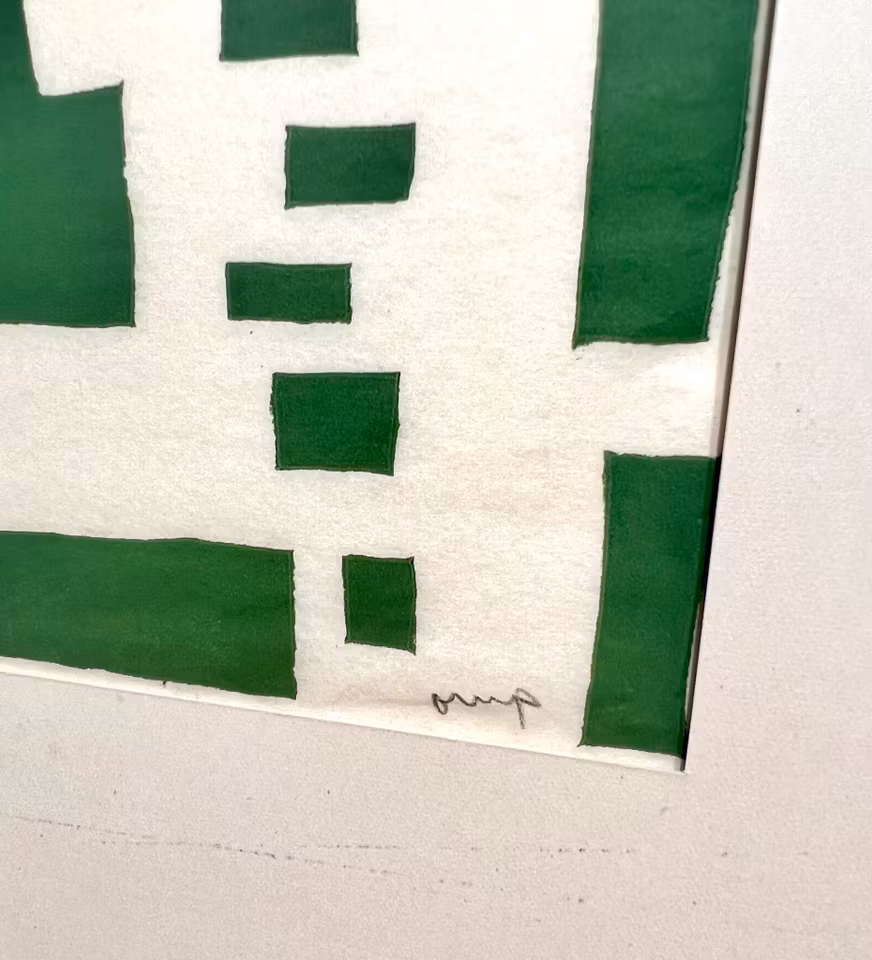 "Ingen titel" Linoleumsnitt av Bengt Orup. 40x50 cm