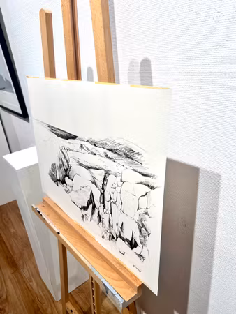 "Klippor" Grafiskt blad av Gunnar Didoff, 64,5x46cm
