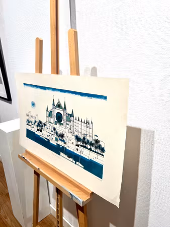 "Palma de Mallorca" Färglitografi av Francisco Todo Garcia. 78x47 cm