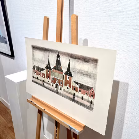 "Madrid" Färglitografi av Francisco Todo Garcia. 77x48 cm