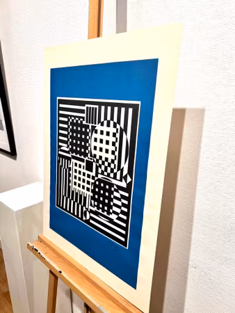"Pleyannes´" Etsning av Victor Vasarely. 53x71 cm