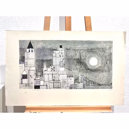 "New York" Färglitografi av Francisco Todo Garcia. 77x49 cm