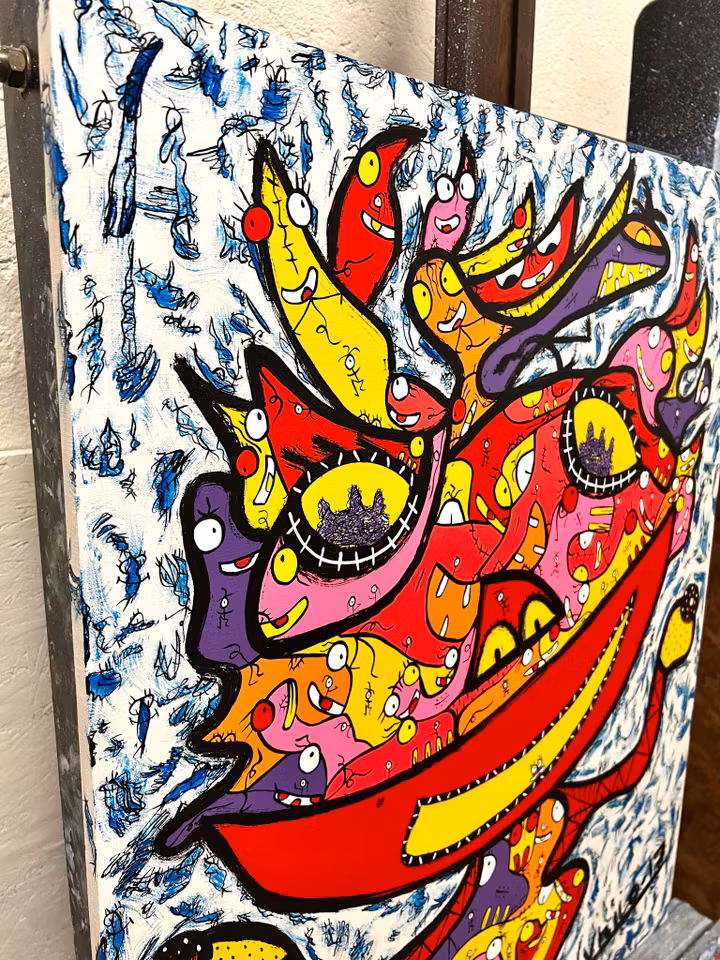 "From Russia with Love" Akrylmålning av Vhilo H. Persson 65x82 cm