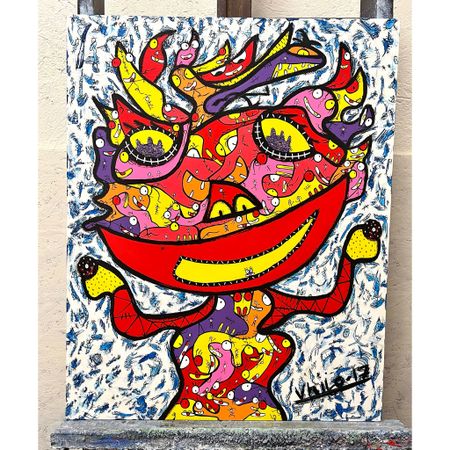 "From Russia with Love" Akrylmålning av Vhilo H. Persson 65x82 cm