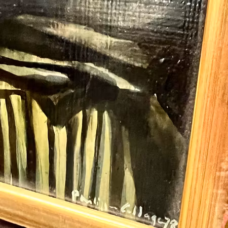 "Preparing the feast" Olja på panel av Philippe Collage. 61x76,5 cm