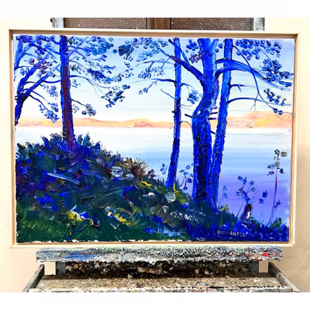 "Morgonlugn" Olja på duk av Jerry Andersson. 85x65 cm