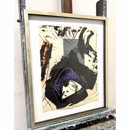 "Composition abstraite" Gravyr av Lionel Perotti. 60x73 cm