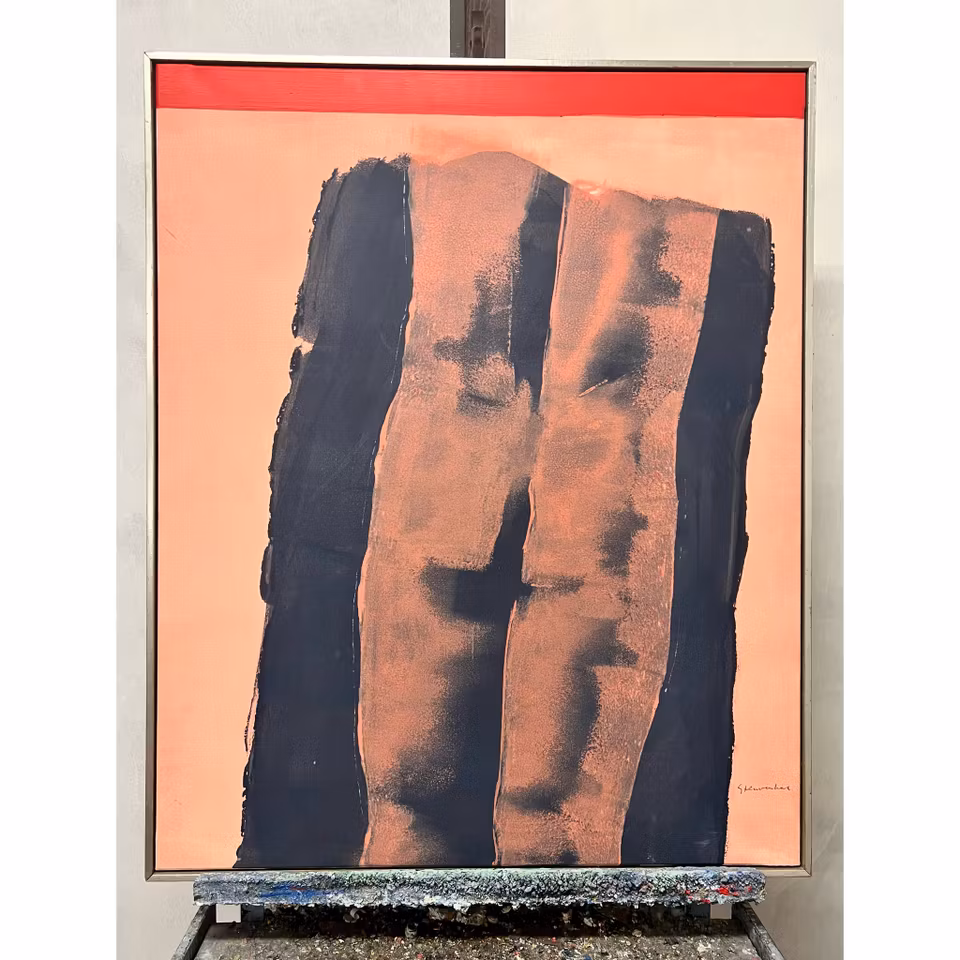 "Torso i rosa" Olja på duk av Jan Stenvinkel. 83x102 cm