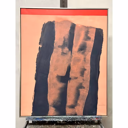 "Torso i rosa" Olja på duk av Jan Stenvinkel. 83x102 cm