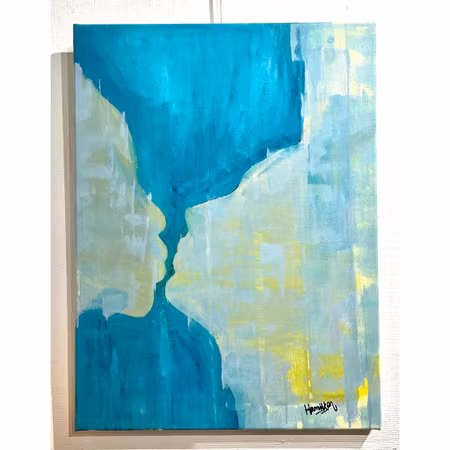 "Connections II" Akryl på duk av Hamilton. 60x80 cm