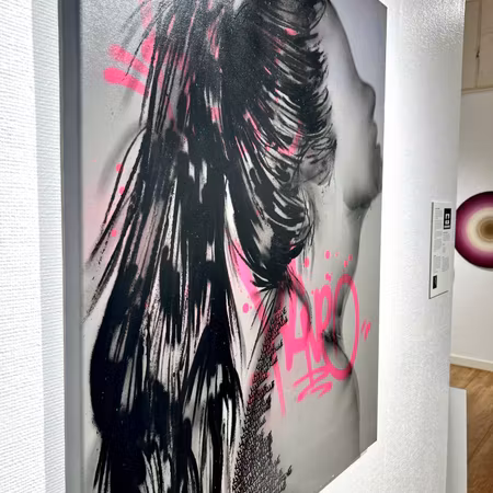 "Shadow Ponytail" Mixed media av Klive. 80x100 cm