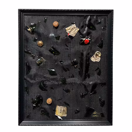 "Pange for the pain" Blandteknik med Möetskärvor. 40x50 cm